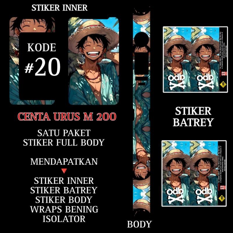 

[COD] Garskin Stiker Stiker Vnil M200 Kode 20 Label Custom Presisi Terlaris