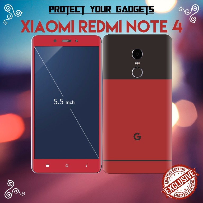 

[COD] Garskin Stiker Xiaomi Redmi Note 4 Label Custom Presisi Terlaris