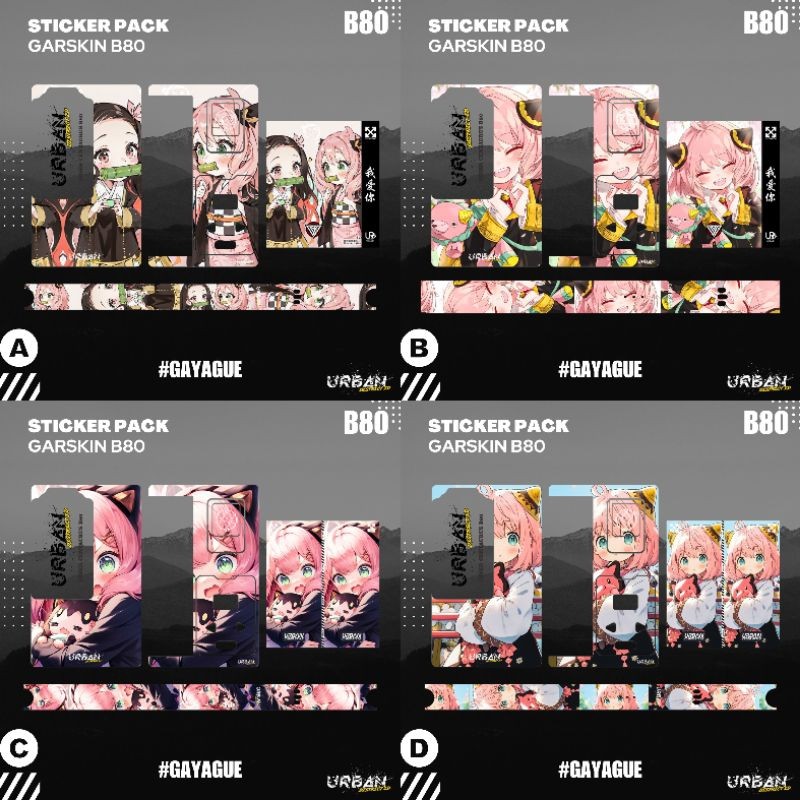 

[COD] Garskin Stiker Stiker Pack C B80 Urban Series G1 Label Custom Presisi Terlaris