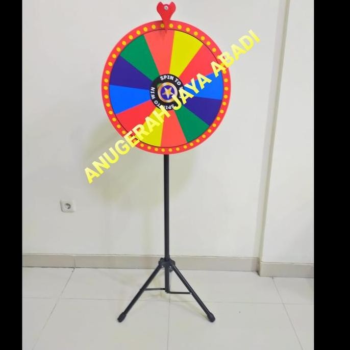 Promo WHEEL OF FORTUNE / PUTARAN ROULETTE /RODA UNDIAN CETAK CUSTOM TULISAN COD