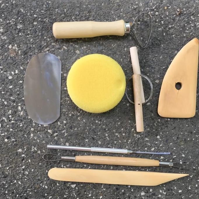 

Promo Clay Pottery Tool Kit - isi 8 - Carving tool - Alat Clay COD