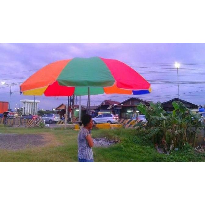 payung tenda jumbo 300 cm Pelangi payung pantai payung Cafe bazar PKL