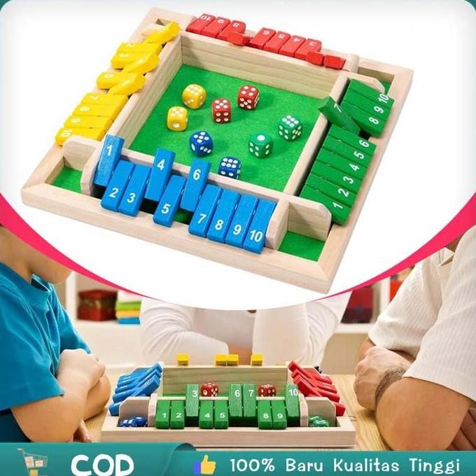 Promo 4 Warna Mainan Board Game The Box Board Game Untuk Keluarga Glory Shut the box board game Dadu