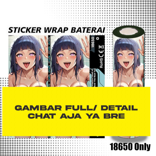 

[COD] Garskin Stiker Storyelly Pelindung Baterai Stiker Wrap 18650 Waifu Naruto Nar8 Label Custom Presisi Terlaris