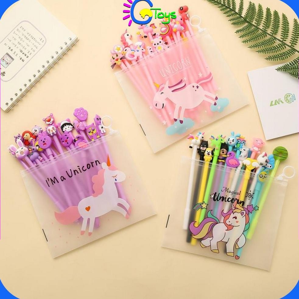 

Premium Cr-A15 Pulpen Gel Karakter Lucu Set Isi 20Pcs Pena Free Zipper Pouch Tempat Pensil Transparan Murah Prermium