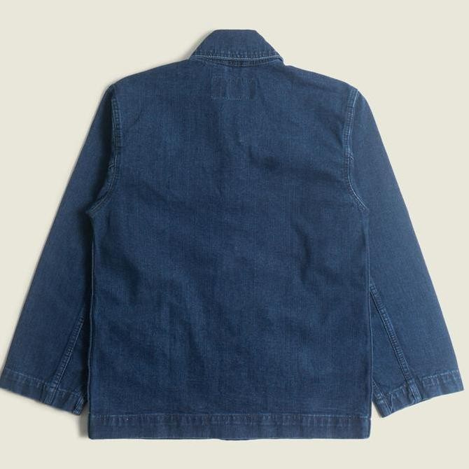 Wheeler Shawl Collar Jacket - 14.5Oz Navy Blue Medium Wash Co