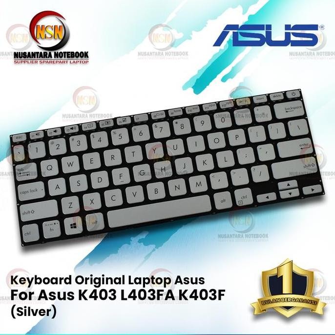 Keyboard For Vivobook 14 K403 K403F K403Fa X403 X403F X403Fa Silver New Stok