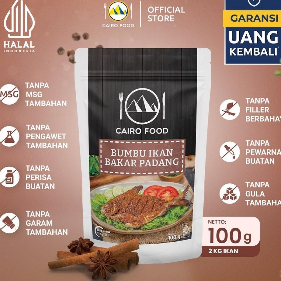 

Bumbu Ikan Bakar Padang Sehat Tanpa Msg Rempah MurniCairoFood 100 Gram