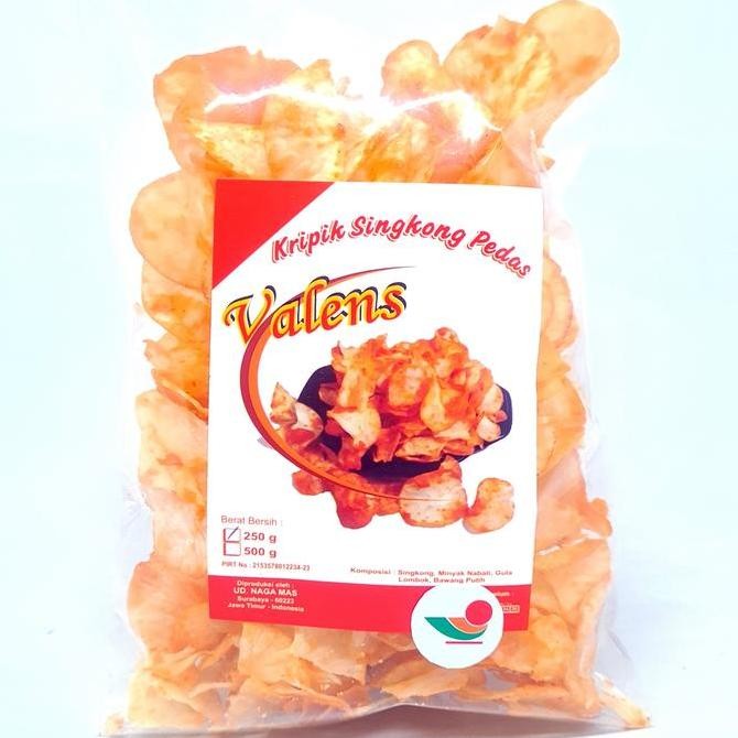 

`````````] VALENS KRIPIK SINGKONG PEDAS 250gr | KERIPIK MANIS CAMILAN BALADO UBI
