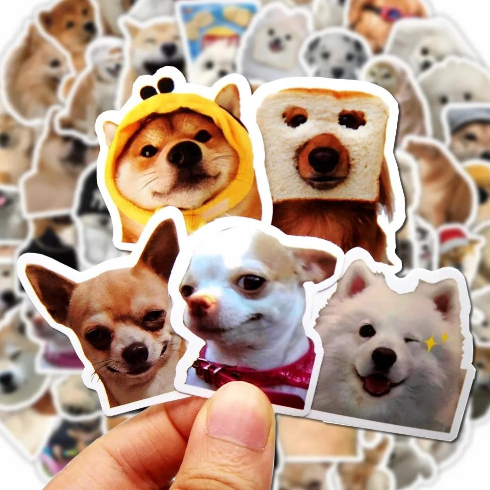 

10/50/100Pcs Funny Dog Stickers Cartoon Cute Decals Toy Stationery Guitar Phone Bicycle Laptop Luggage Car Graffiti Kids Sticker