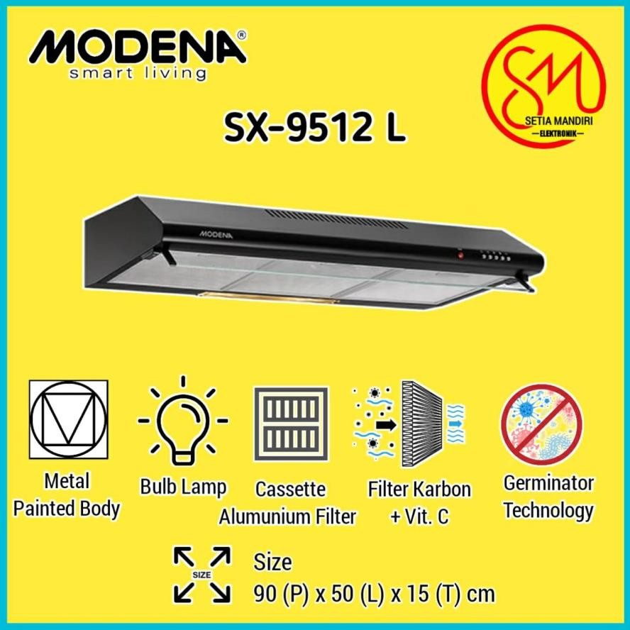 [KARGO] MODENA SX9512L SX9412L Cooker Hood 90 cm Penghisap Asap Dapur FRESCO SX 9512 & 9412 L