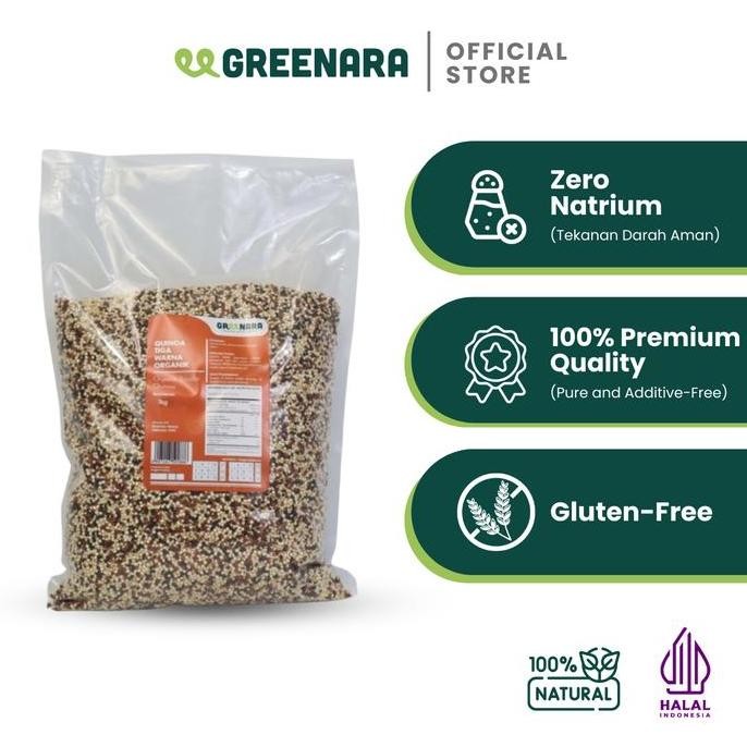 

ID | QUINOA PUTIH, HITAM MERAH 1 KG / ORGANIC TRI COLOR QUINOA