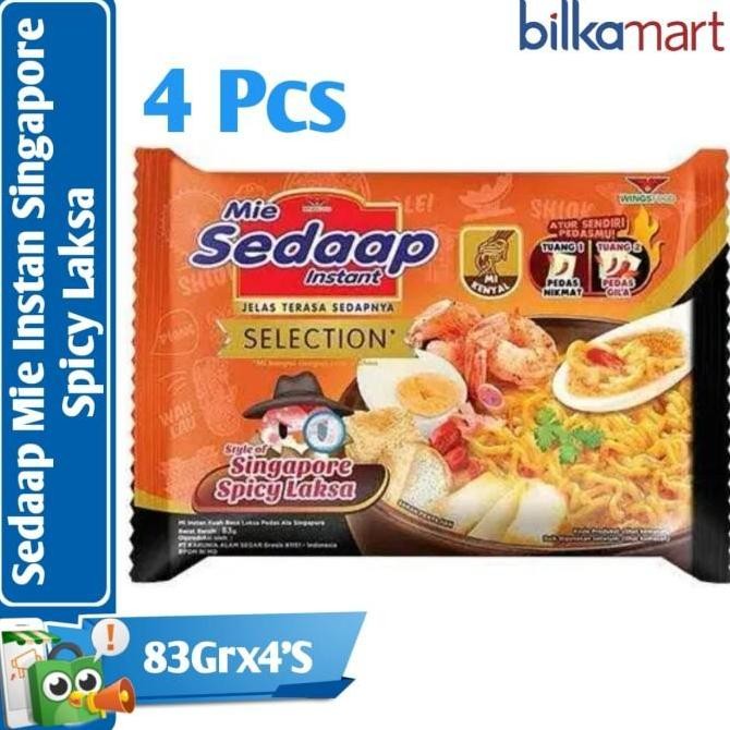 

(Expert) Sedaap Mie Instan Singapore Spicy Laksa 83Gr x 4 Pcs