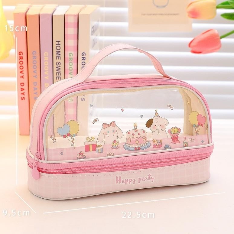 

Super Sale Kinokimi - Tempat Pensil Besar,Transparant Pvc Pencil Case, Tas Pensil Sekolah Lucu, Pensil Anak Estetis, Kotak Pensil Anak Super Sale