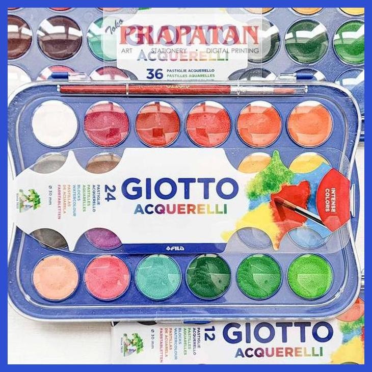 

( SEKOLAH / LUKIS ) READY GIOTTO ACQUERELLI WATERCOLOR SET BLOCK 30MM | CAT AIR SET (SENI / MENGGAMBAR / ART / KERAJINAN ) SIAP KIRIM