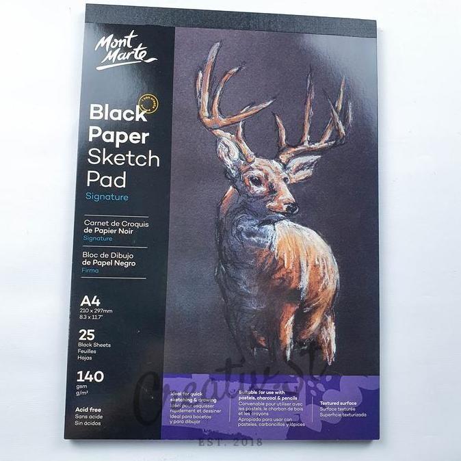 

Sale Mont Marte Black Paper Sketch Pad A4 25 Sheet Msb0060 Buku Sketsa Kertas Hitam 21 Cm X 30 Cm