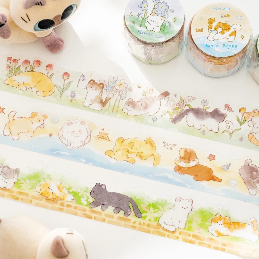 

1Pc 3*200Cm Cartoon Animals Series Tape Cute Sticker Decorative Collage Adhesive Diy Scrapbooking Stationery Sticker