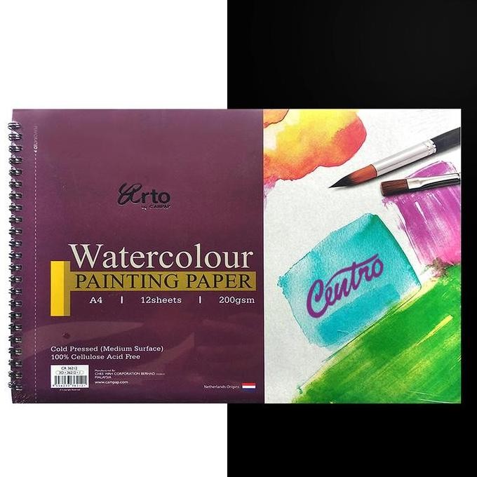 

Sale Arto Watercolour Painting Paper Ring A4 200Gsm Cellulose Buku Gambar