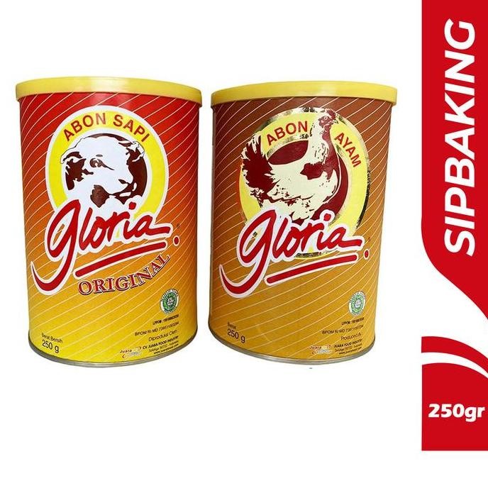 

JH8 Abon Sapi Ayam Gloria 250gr Abon Kaleng