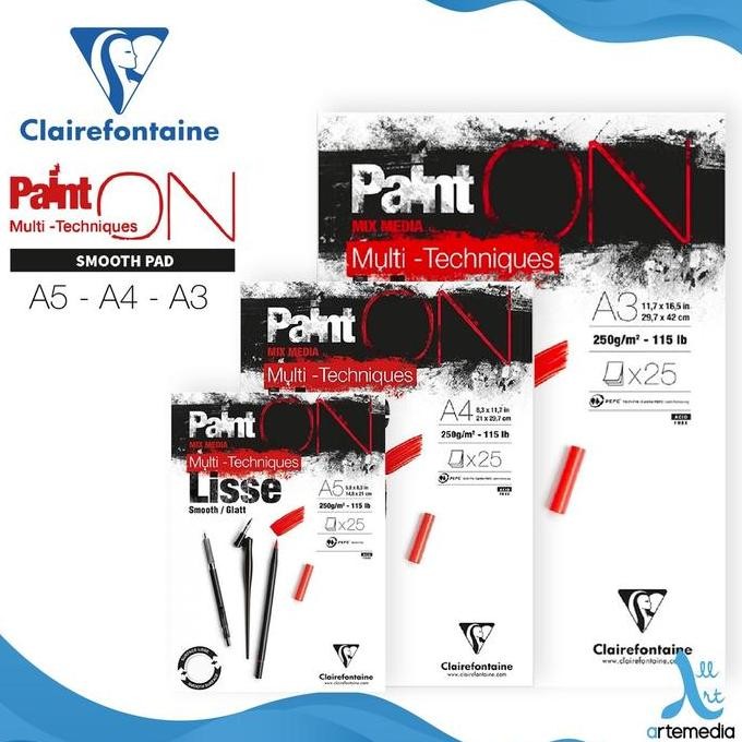 

Sale Clairefontaine Paint On Smooth Multi Technique Sketch Pad Sketchbook