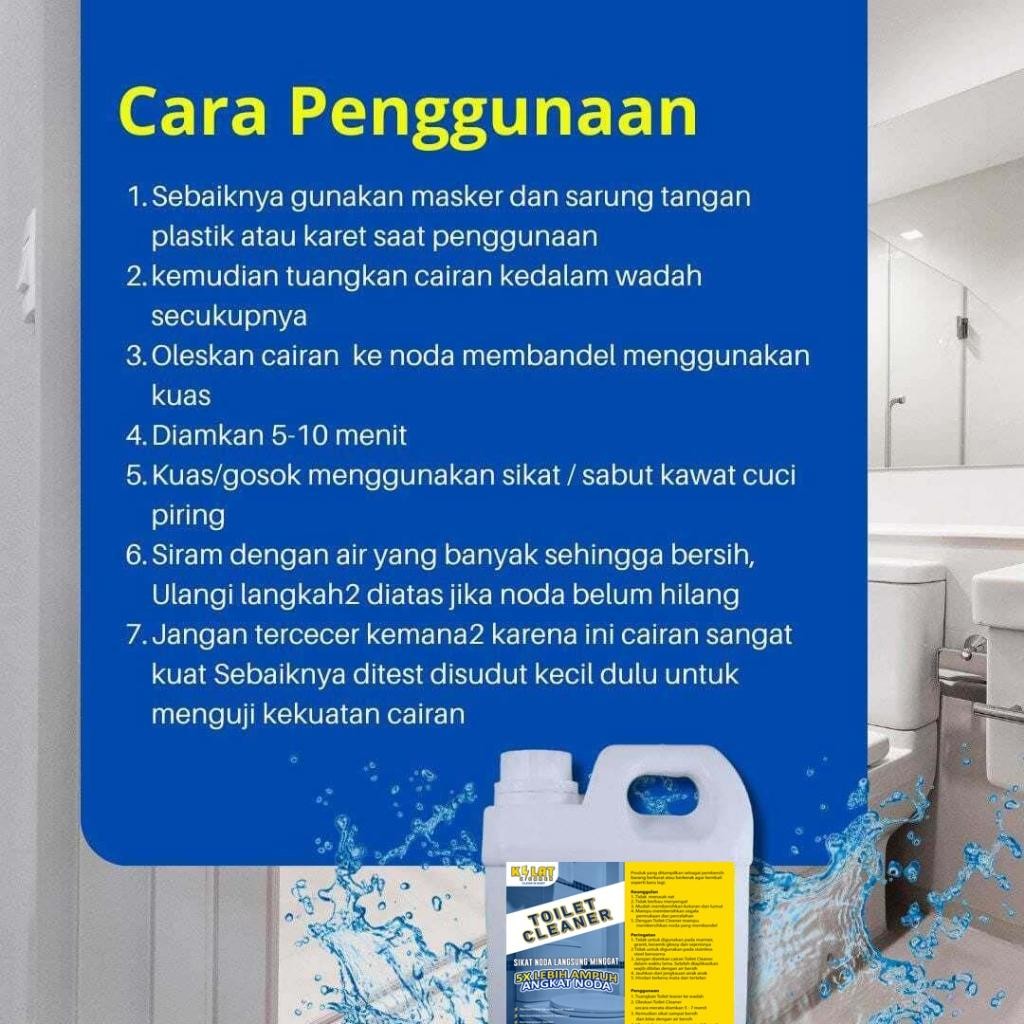 Psa Kilat Pembersih Kerak Toilet Kemasan 1 Liter / Toilet Cleaner Free Koas & Sarung Tangan