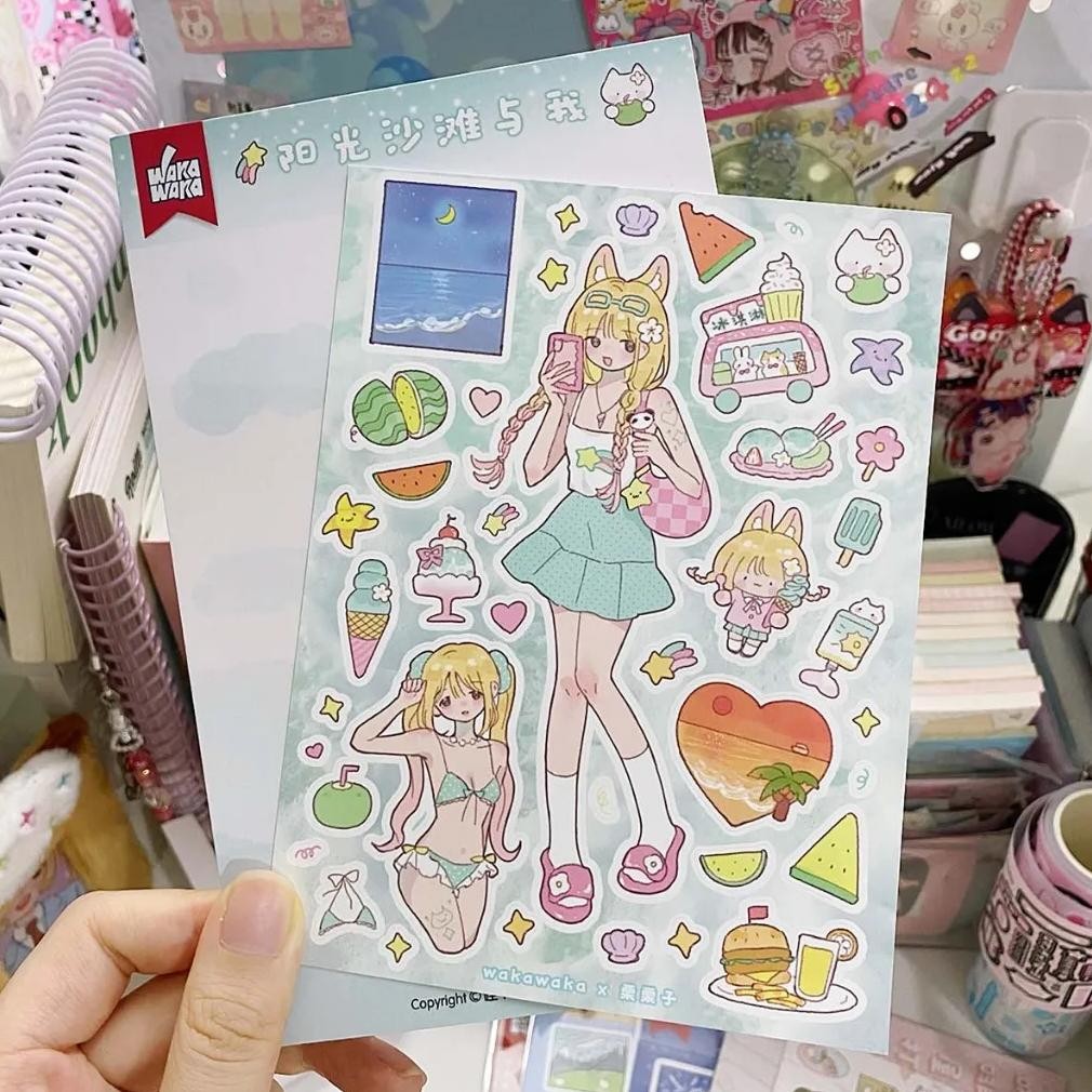 

Scrapbooking Deco Stickers For Stationery Cute Anime Girl Card Sticker Diy Arts Journal Planner Phone Luggage