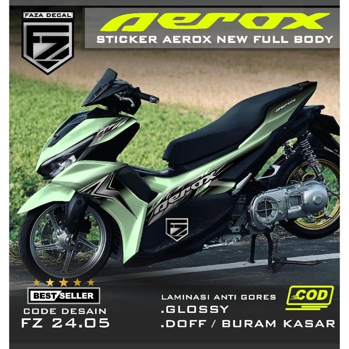 Pe (Cod)Decal Aerox 155 New Connected Full Body Gradasi Terbaru - Stiker Aksesoris Aerox 155 New 202