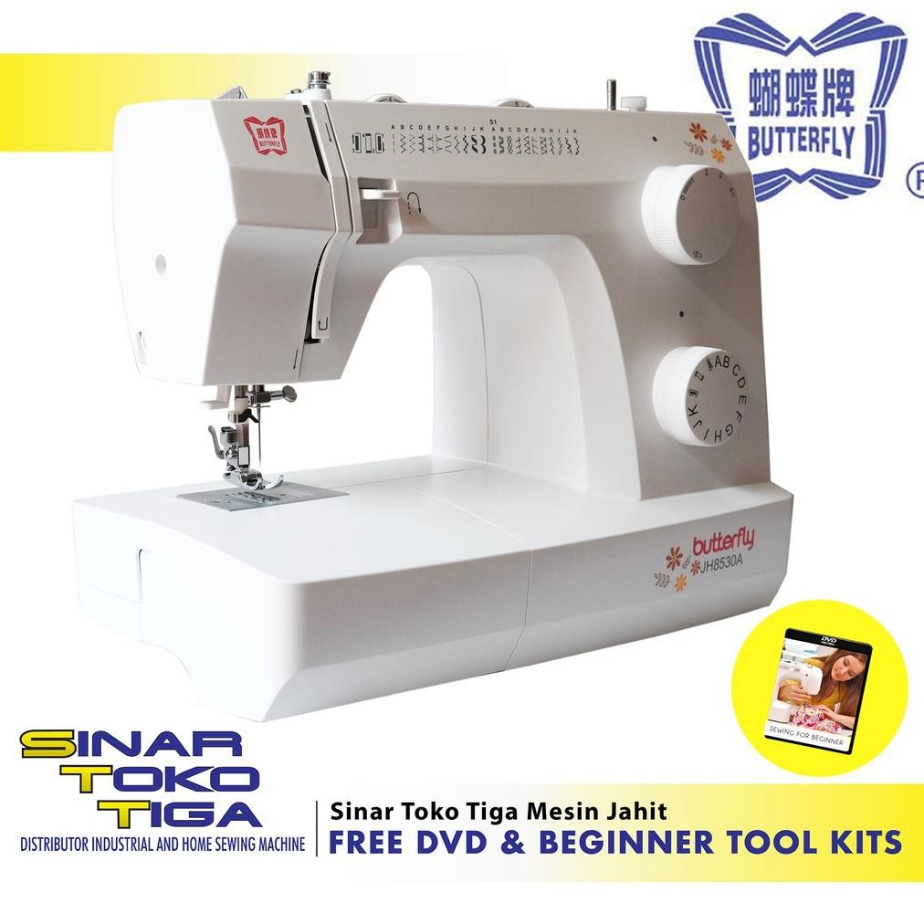 NEW Butterfly JH8530A Mesin Jahit Portable Pemula JH 8530 A JH 8530A [terbaik][terlaris]