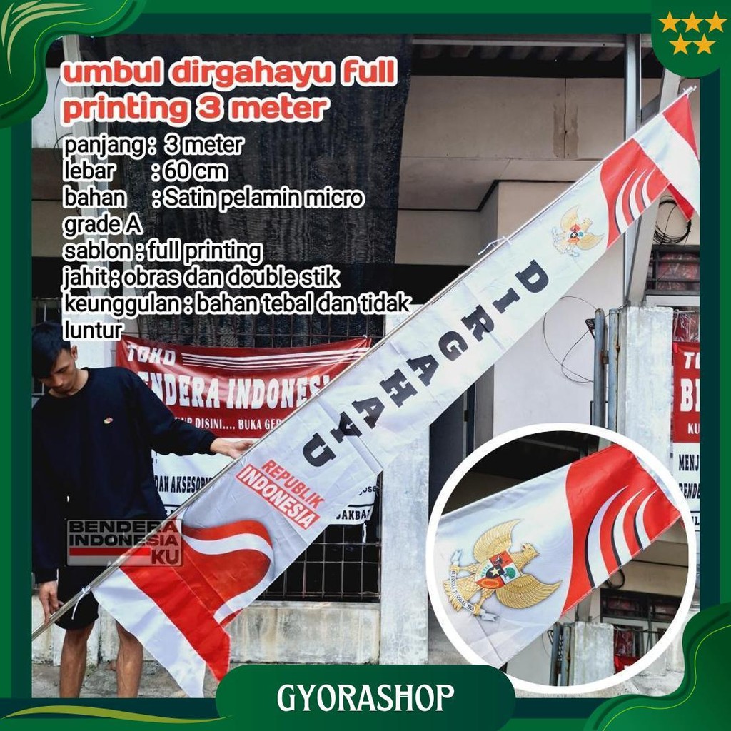 Umbul Umbul 3 Meter Dan Umbul Umbul Dirgahayu Sale