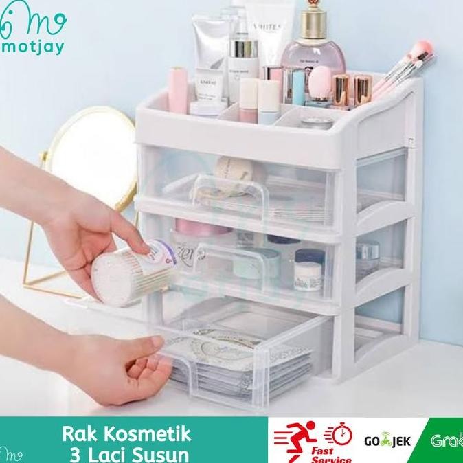 Rak Kosmetik 3 Laci Susun Rak Kosmetik 3 Layer