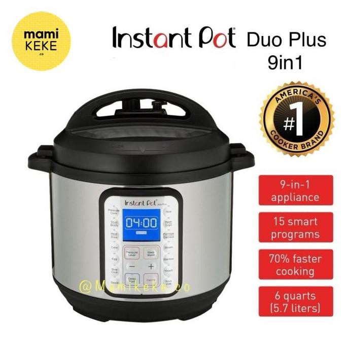 Murah Instant Pot Duo Plus 9 In 1 Smart Pressure Cooker Multicooker