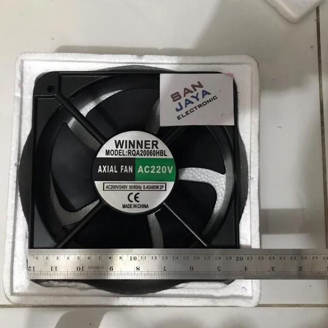 [Expert] WINNER Cooling Fan Kotak 8"AC 220V,Ball Bearing,Motor Besar