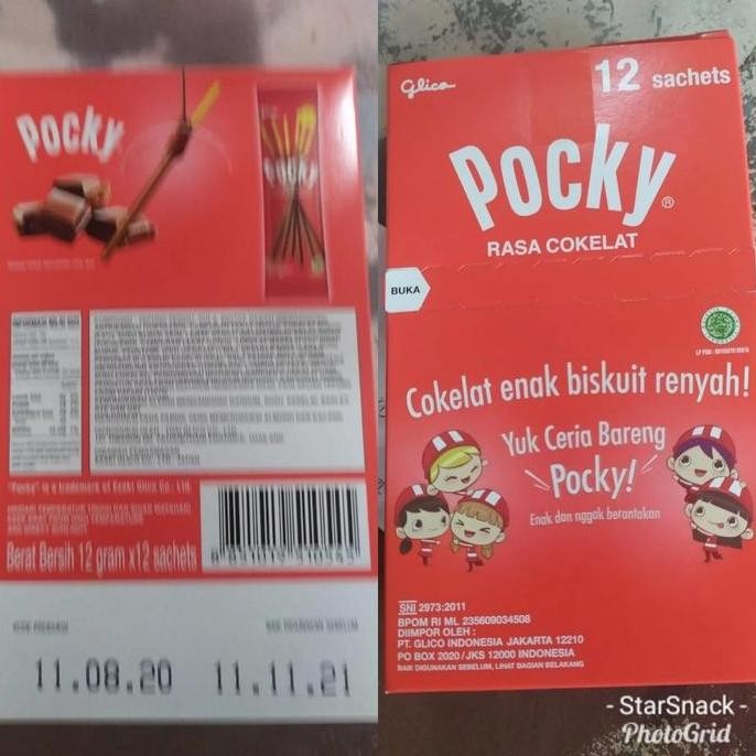 

Pocky Sachet isi 12sachet/kotak biskuit stick