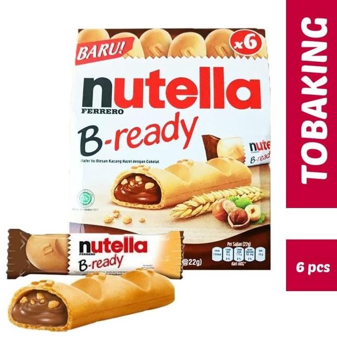 Nutella B Ready Ferrero Wafer Coklat Kacang Hazelnut HALAL
