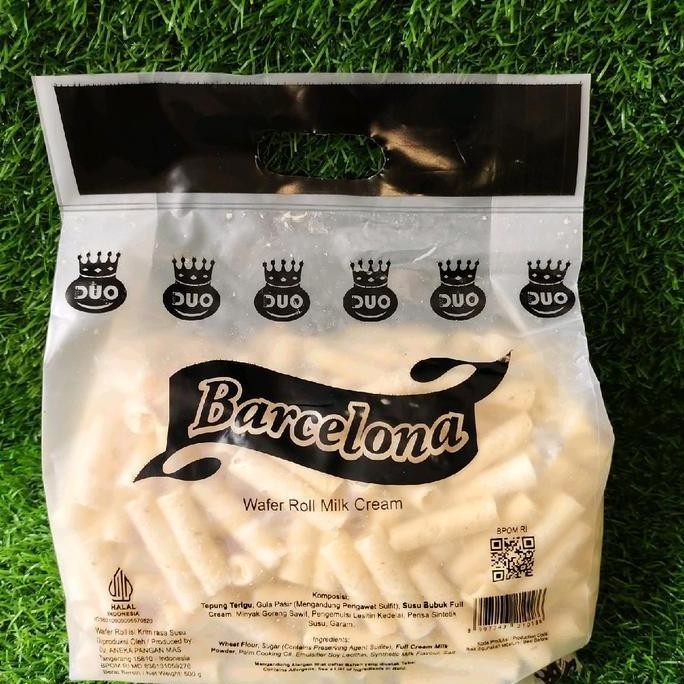 

FC Barcelona Wafer Mini Roll Barcelona Aneka Rasa Kemasan Bag 500gr - Camilan Kering