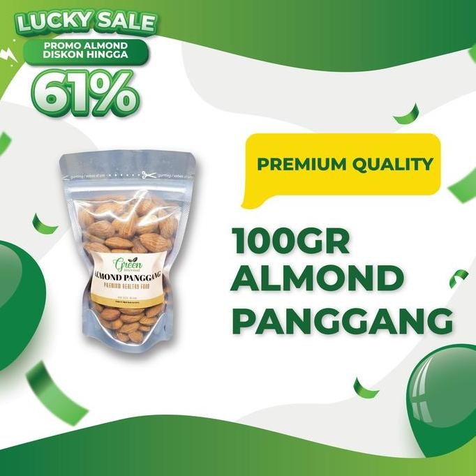 

KACANG ALMOND PANGGANG 100 Gram - ROASTED ALMOND 100gr