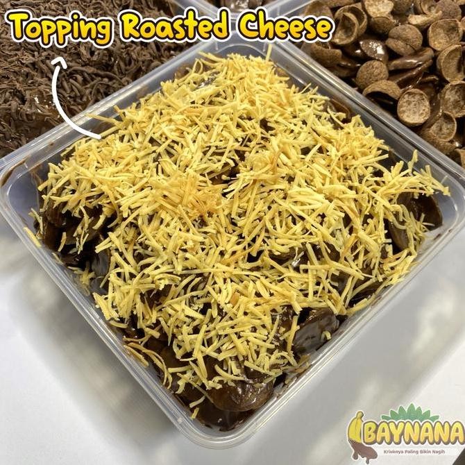 

BAYNANA 250gr Keripik Pisang Lumer Crispy Coklat Lumer Topping Almond Chocochips Keju Melted Full Coklat Banana Food