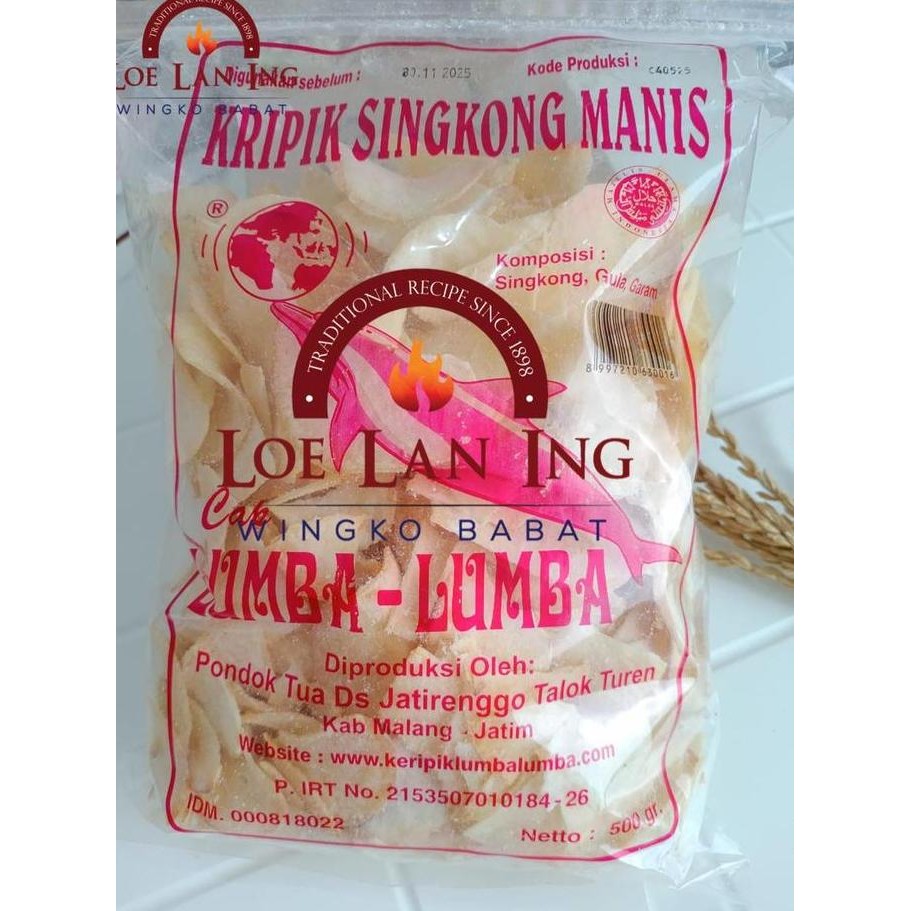 

Keripik Singkong Manis Lumba Lumba 500gr