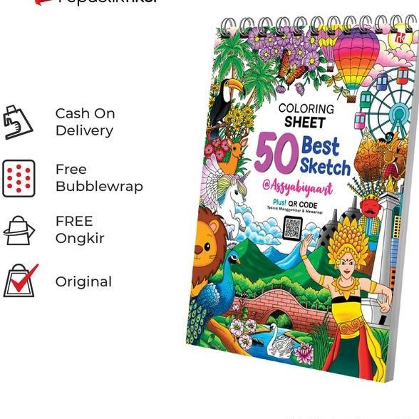 

Buku Mewarnai Colng Sheet 50 Best Sketch Assyabiyaart Ruang Kata