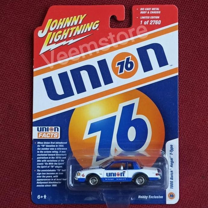 Die Cast 1:64 Buick Regal T-type 1986 Union76 JLSP012 Johnny Lighting
