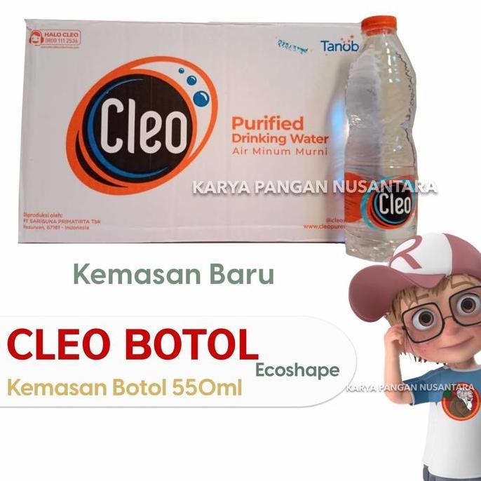 

JH8 CLEO BOTOL ECO SHAPE 550ML AIR MINERAL CLEO ECOSHAPE 550 ML DUS 24