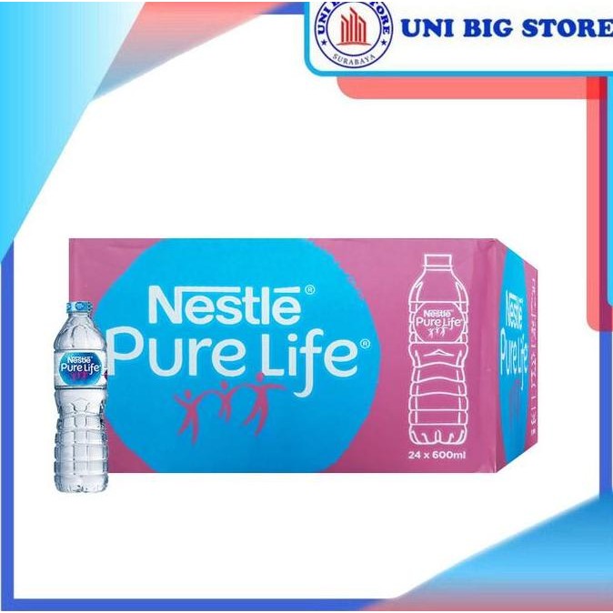 

JH8 NESTLE Pure Life Mineral Water 600 ml Air Mineral DUS 24 Botol