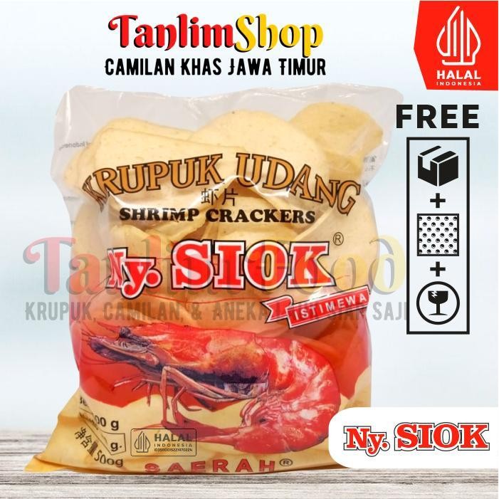 

Kerupuk Udang / Shrimp Crackers Oval Ny Siok - Tanlimfood