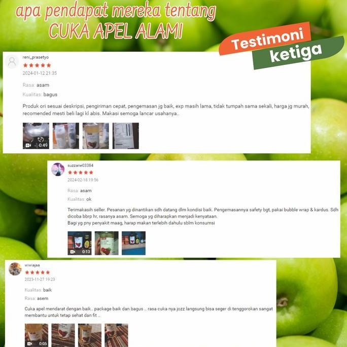 

JH8 PROMO PAKET CUKA APEL ALAMI 500 ML 2 BOTOL PRODUK DIET SEHAT DETOK