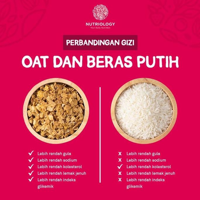 

Rolled Oat panggang 1 kg roasted oatmeal wholegrain Gandum Utuh Kasar