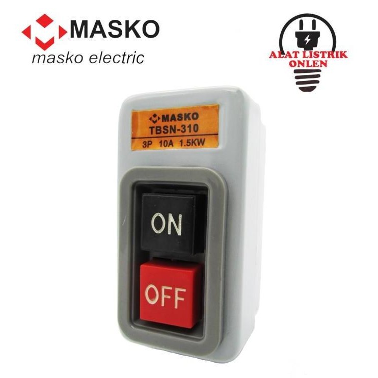 [Expert] Power Push Button Switch ON - OFF 10A / 15A / 30A 3P MASKO