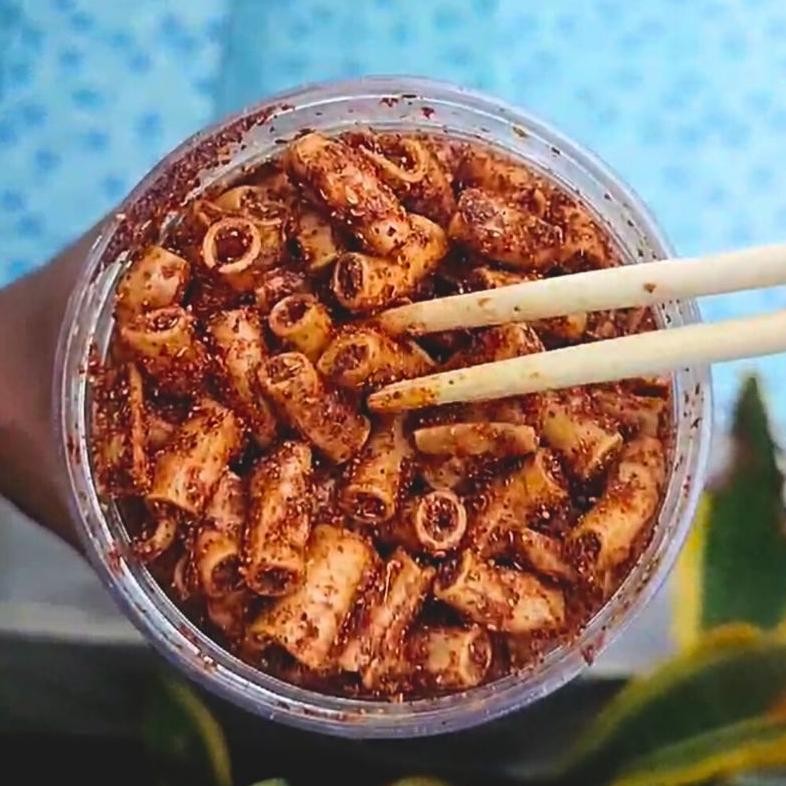 

ID | MAKARONI BANTET PEDAS KILOAN KHAS TASIKMALAYA KEMASAN TOPLES 1300 ML MAKRONI KERANG/KRIWIL