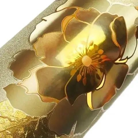 Rustic flower laser gold foil gold peony gold wallpaper pvs self