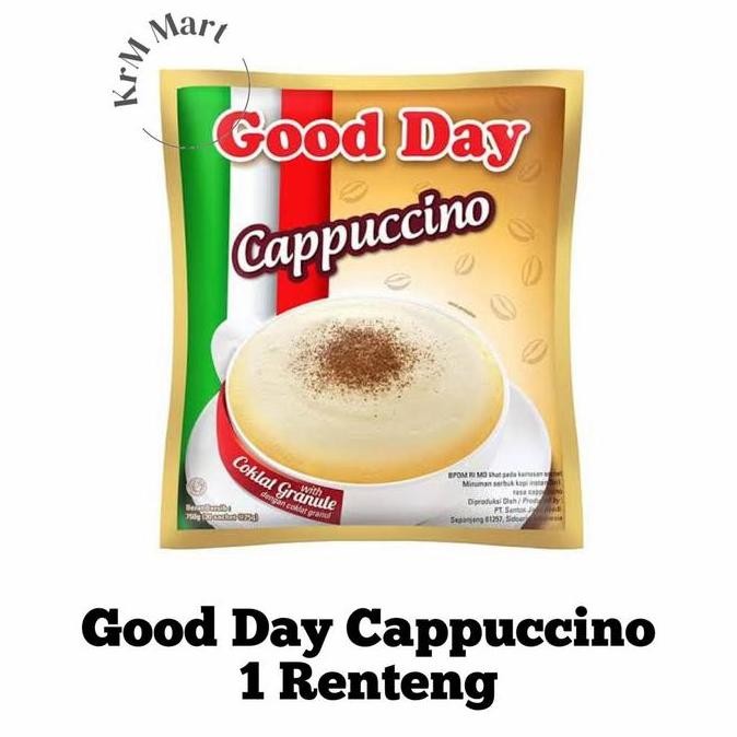 

Good Day Cappuccino Renteng isi 10 sachet @25 gram kopi instan 3 in 1