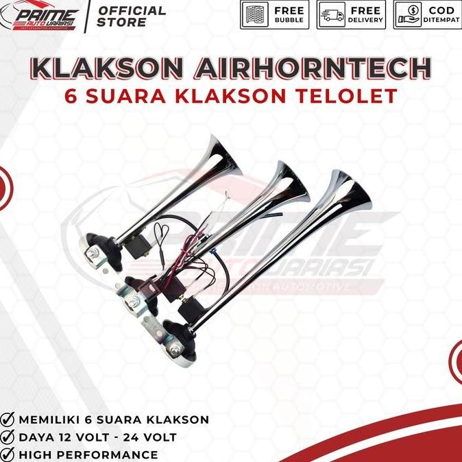 KLAKSON TELOLET LANDUN 3 TEROMPET 6 SUARA AIRHORN 3 CORONG 24 VOLT